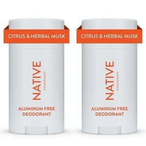 Set of 2 Native Citrus & Herbal Musk Deodorant aluminum free